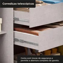 Guarda-Roupa Casal 2 Portas de Correr 4 Gavetas Com Espelho 100% MDF MX Móveis Seul