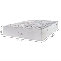 Colchão Casal Molas Ensacadas Cristalflex Londres 138x188x35cm Cinza