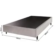 Base para Cama Box Casal Cristalflex Dallas 138x188x36cm Cinza