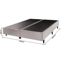 Base para Cama Box King Cristalflex Dallas Linho 193x203x36cm Cinza