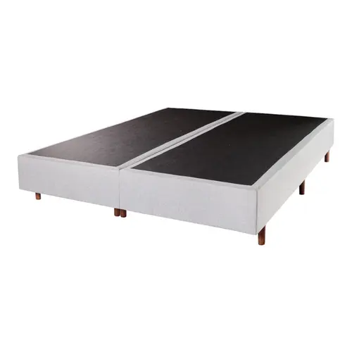 Base para Cama Box King Cristalflex Delta Linho 193x203x36cm Cinza