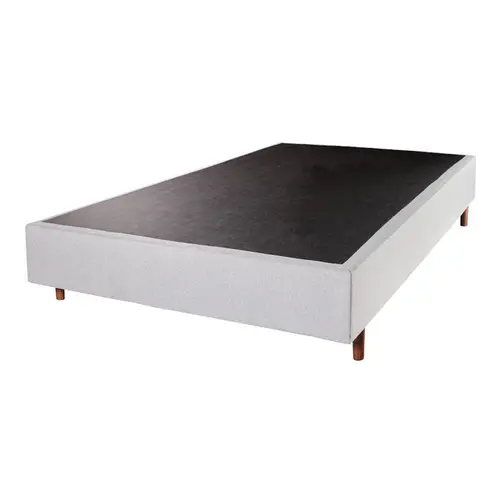 Base para Cama Box Casal Cristalflex Delta Linho 138x188x36cm Cinza
