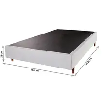 Base para Cama Box Casal Cristalflex Delta Linho 138x188x36cm Cinza