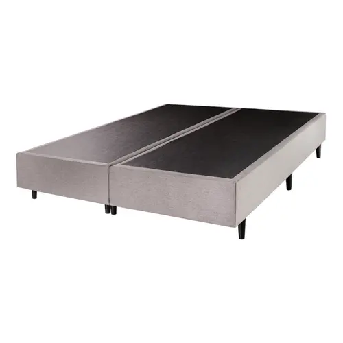 Base para Cama Box Queen Cristalflex Dallas Linho 158x198x36cm Cinza