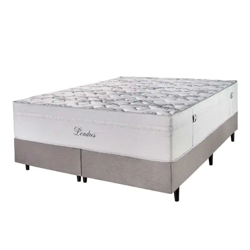 Cama Box Queen Cristalflex Londres Dallas 158x198x71cm | Schumann