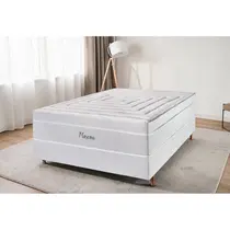 Cama Box Casal Cristalflex Moscou Delta 138x158x71cm Molas Ensacadas - Cinza