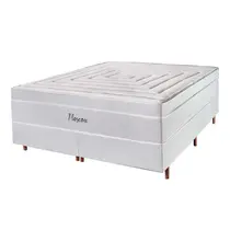 Cama Box King Cristalflex Moscou Delta 193x203x71cm Molas Ensacadas - Cinza