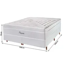 Cama Box Queen Cristalflex Moscou Delta 158x198x71cm Molas Ensacadas - Cinza