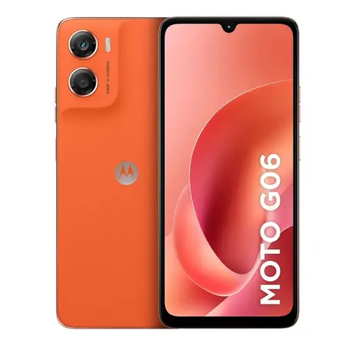 Smartphone Motorola Moto G06 4G 128GB 4GB RAM + 8GB Ram Boost Câmera Traseira 50MP + Frontal 8MP Tela 6,9” – Laranja