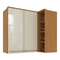 Armário Aéreo de Canto 2 Portas Indekes Damasco