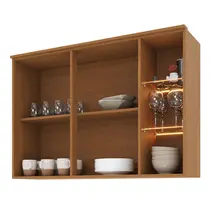 Armário Aéreo 120cm 2 Portas Frizadas Indekes Damasco