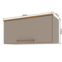 Armário Aéreo 80cm 1 Porta Indekes Damasco