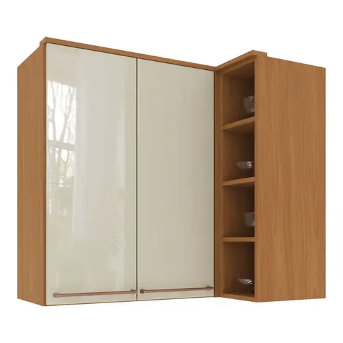 Armário Aéreo de Canto 2 Portas Indekes Damasco