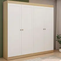 Guarda-Roupa Casal 4 Portas 2 Gavetas Genialflex Provencal