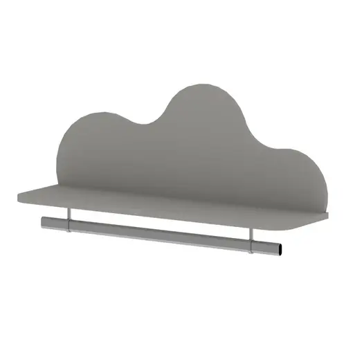 Prateleira com Cabideiro Infantil 100% MDF Genialflex Nuvem