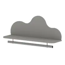 Prateleira com Cabideiro Infantil 100% MDF Genialflex Nuvem