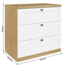 Cômoda 3 Gavetas 100% MDF Genialflex Infinity