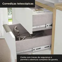 Balcão Pia 120cm 3 Portas 2 Gavetas MX Móveis Glória