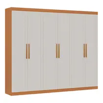 Guarda-Roupa Casal 6 Portas 2 Gavetas 100% MDF Genialflex Madri