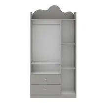 Guarda-Roupa Infantil 3 Portas 2 Gavetas 100% MDF Genialflex Nuvem