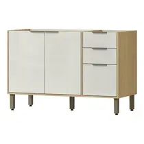 Balcão Pia 120cm 3 Portas 2 Gavetas MX Móveis Glória