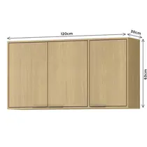 Armário Aéreo 120cm 3 Portas MX Móveis Glória