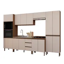 Cozinha Completa 15 Portas 3 Gavetas Genialflex Conecta Ébano/ Off White