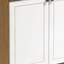 Cozinha Completa 12 Portas 1 Gaveta 100% MDF Frizz Genialflex - Cinamomo/ Branco Fosco