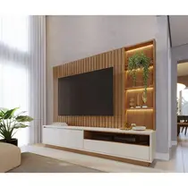 Estante Home para TV até 82 Polegadas 2,4m com LED Colibri Cancun