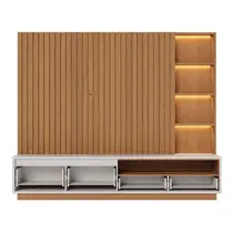 Estante Home para TV até 82 Polegadas 2,4m com LED Colibri Cancun