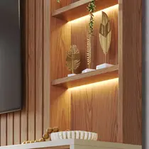 Estante Home para TV até 82 Polegadas 2,4m com LED Colibri Cancun