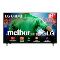 Smart TV 4K 86” LG LED UHD 86UA8550PSA Processador a7 AI Processor 4K Gen8 HDR 3 HDMI 1 USB
