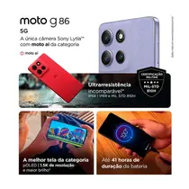 Smartphone Motorola Moto G86 5G 256GB 8GB RAM Câmera Dupla + Frontal 32MP Tela 6.7” - Grafite