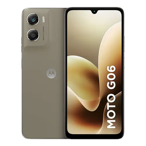 Smartphone Motorola Moto G06 4G 256GB 4GB RAM + 8GB Ram Boost Câmera Traseira 50MP + Frontal 8MP Tela 6,9” – Bege