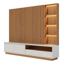 Estante Home para TV até 82 Polegadas 2,4m com LED Colibri Cancun