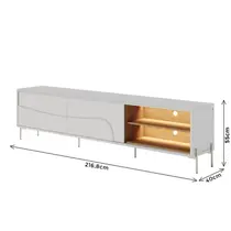 Rack para TV até 75 Polegadas 2,16m Pés em Metal Colibri Amalfi