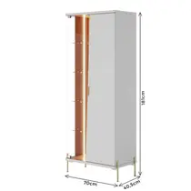 Cristaleira 70cm 2 Portas com Vidro Colibri Sena