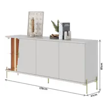 Buffet 4 Portas com Vidro 179cm Colibri Sena