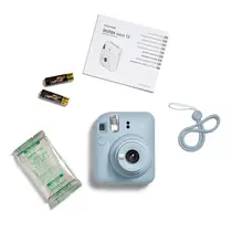 Kit Câmera Instantânea Fujifilm Instax Mini 12 com Bolsa para Transporte - Azul.