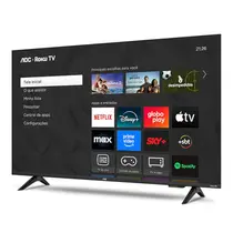 Smart TV 43” AOC DLED FULL HD 43S5155/78G Roku TV com Comando de Voz HDR 3 HDMI 1 USB