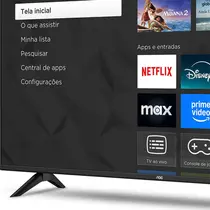 Smart TV 32” AOC DLED HD 32S5155/78G Roku TV com Comando de Voz HDR 3 HDMI 1 USB