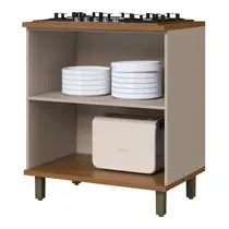 Balcão para Cooktop 80cm 2 Portas Indekes Munique