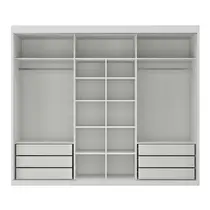 Guarda-Roupa Casal 3 Portas 6 Gavetas Maxel Senna