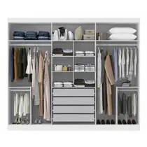 Guarda-Roupa Casal com Espelho 6 Portas 4 Gavetas Maxel Titanium