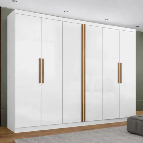 Guarda-Roupa Casal 6 Portas 4 Gavetas Maxel Titanium