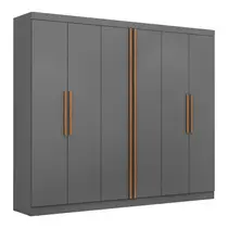 Guarda-Roupa Casal 6 Portas 4 Gavetas Maxel Titanium