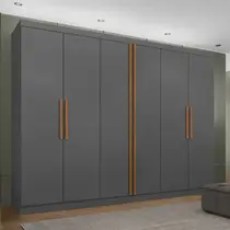 Guarda-Roupa Casal 6 Portas 4 Gavetas Maxel Titanium