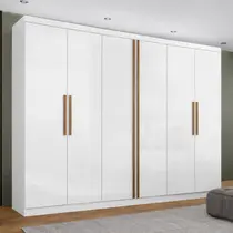 Guarda-Roupa Casal 6 Portas 4 Gavetas Maxel Titanium