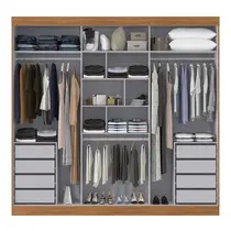 Guarda-Roupa Casal 3 Portas 8 Gavetas Maxel Âmbar