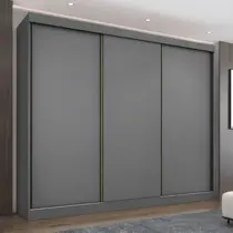 Guarda-Roupa Casal 3 Portas 8 Gavetas Maxel Âmbar